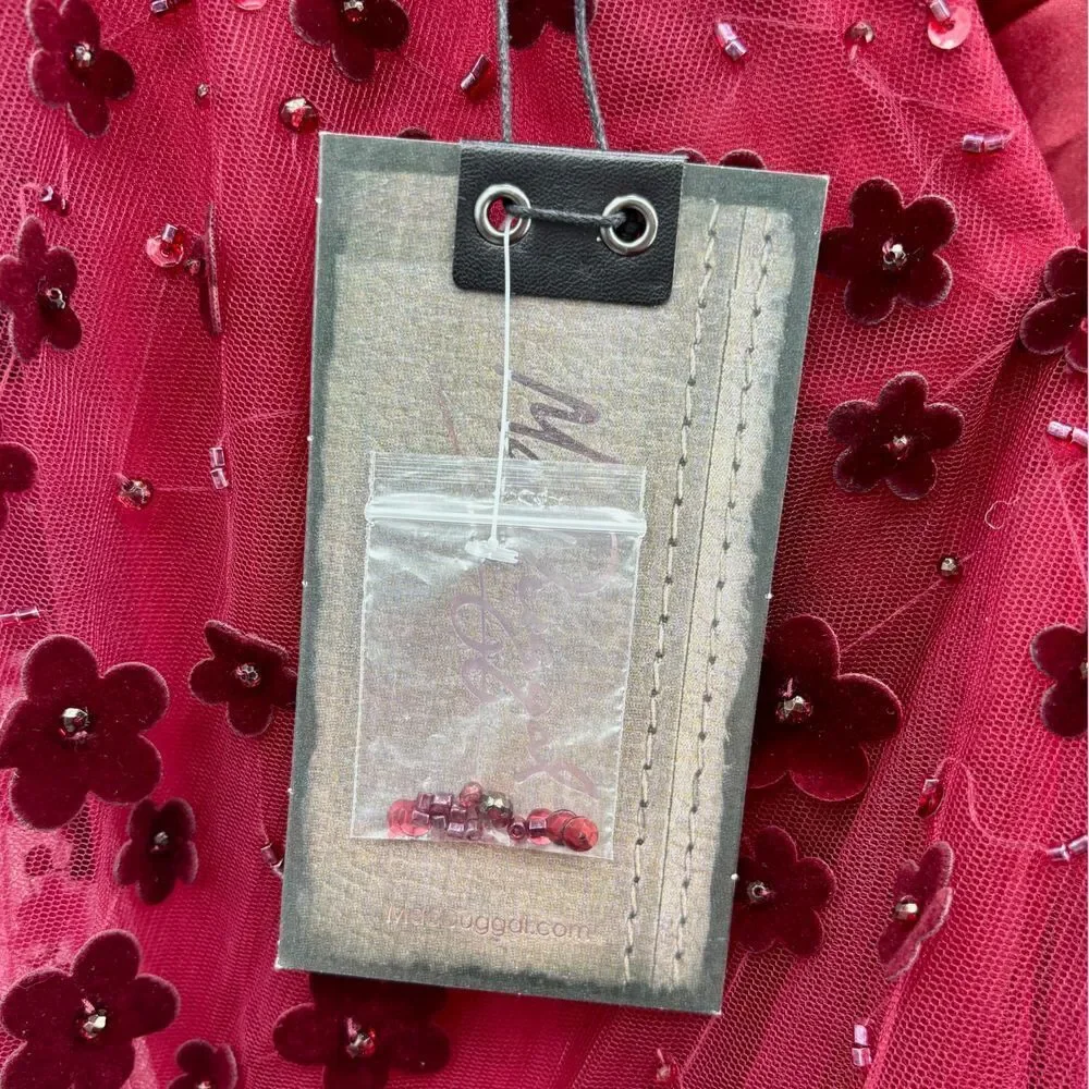 Mac Duggal Embellished Illusion High Neck Long Sleeve Fit & Flare Dress - Size 6 - Picture 15 of 16